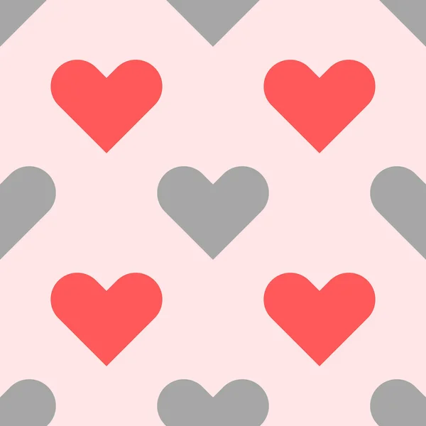 Herznahtloses Muster Hintergrund Ist Das Liebeszeichen Valentinstag Konzept Vektor Illustration — Stockvektor