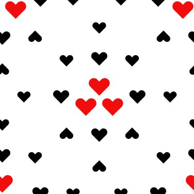 Kalpte sorun yok. Aşk işaretinin arka planı. Sevgililer Günü konsepti. Tasarım, ambalaj kağıdı, promosyon, afiş için vektör illüstrasyonu