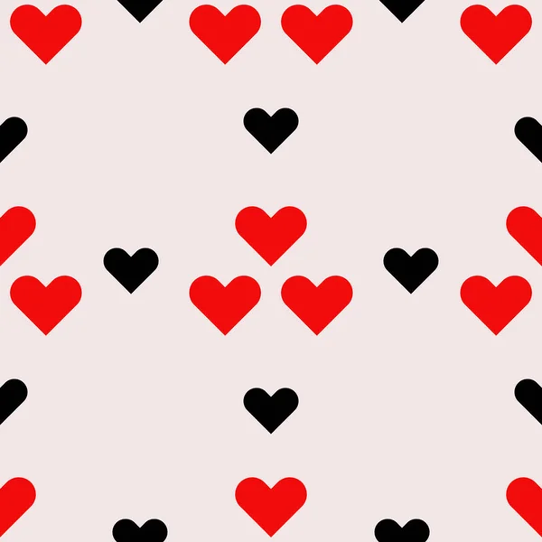 心脏无缝模式 爱情标志的背景 情人节的概念 包装纸 横幅矢量图解 — 图库矢量图片