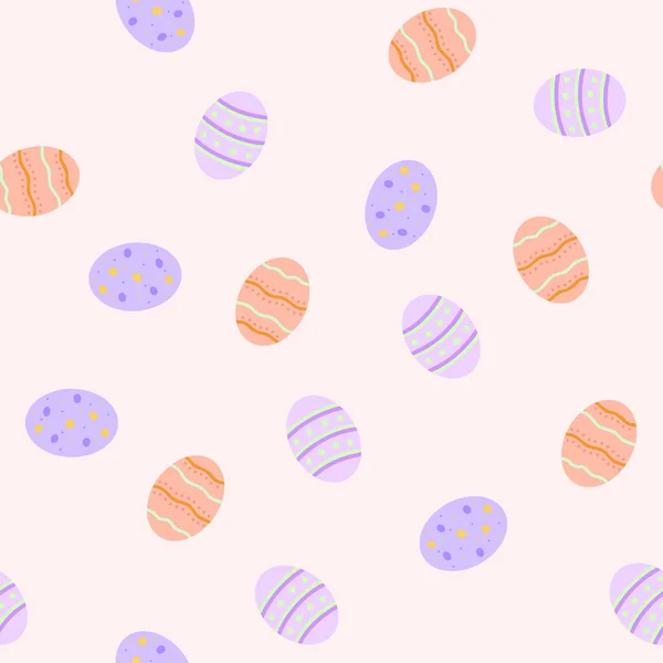 Velikonoční vajíčka roztomilý bezešvé vzor. Veselé Velikonoce. Vektorová ilustrace pro design tkanin, dárkový papír, kojenecké oblečení, textil, karty. — Stockový vektor