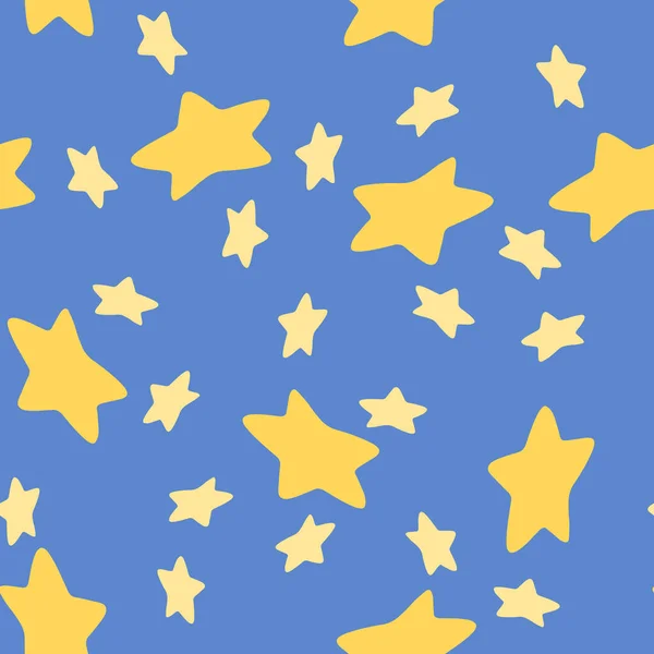 Estrelas sem costura padrão. Estilo escandinavo fundo. Ilustração vetorial para design de tecido, papel-presente, roupas de bebê, têxteis, cartões. — Vetor de Stock