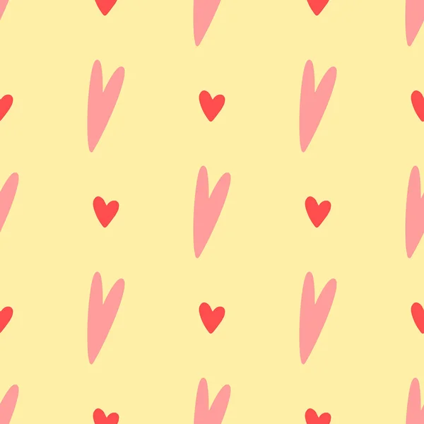 Hjärtlösa mönster. Kärlek koncept Skandinavisk stil bakgrund. Vektor illustration för tyg design, presentpapper, baby kläder, textilier, kort. — Stock vektor