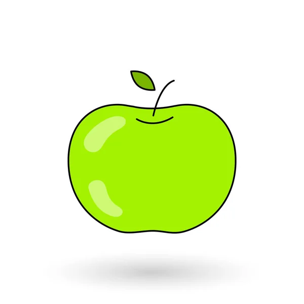 Apple flat icon. Vector illustration icon for mobile, web and menu design. Food concept — Stock vektor