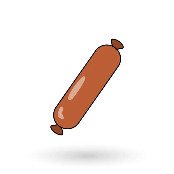 Sausage flat icon. Vector illustration icon for mobile, web and menu design. Food concept. — Vetor de Stock