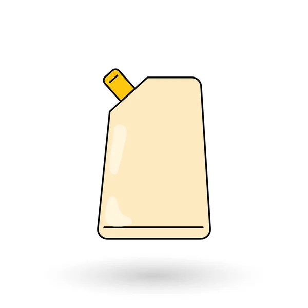 Значок плоской бутылки майонеза. Значок векторной иллюстрации для дизайна мобильных телефонов, веб-сайтов и меню. Концепция питания — стоковый вектор