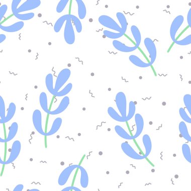 İskandinav tarzında pürüzsüz bir iz bırakıyor. Kumaş tasarımı için vektör illüstrasyonu, hediye kağıdı, bebek kıyafetleri, tekstil, kartlar.