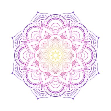 Tasarım Boyama kitabı sayfası için yuvarlak mandala.