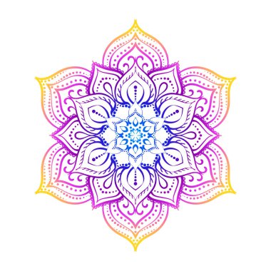 Tasarım Boyama kitabı sayfası için yuvarlak mandala.