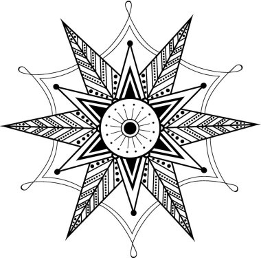 Tasarım Boyama kitabı sayfası için yuvarlak mandala.