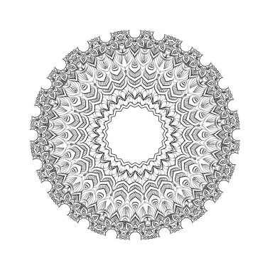 Tasarım Boyama kitabı sayfası için yuvarlak mandala.