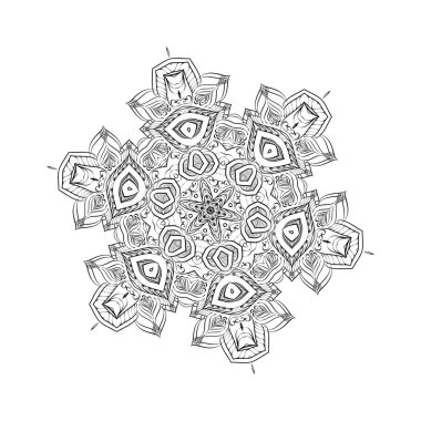 Tasarım Boyama kitabı sayfası için yuvarlak mandala.