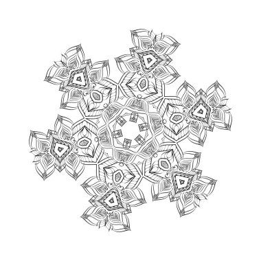 Tasarım Boyama kitabı sayfası için yuvarlak mandala.