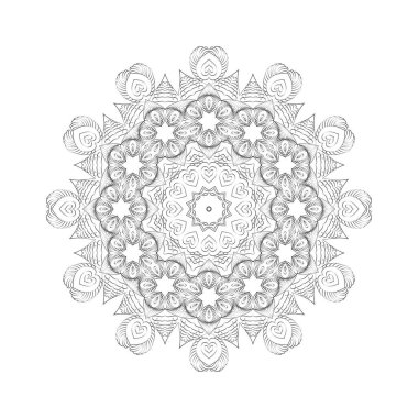 Tasarım Boyama kitabı sayfası için yuvarlak mandala.