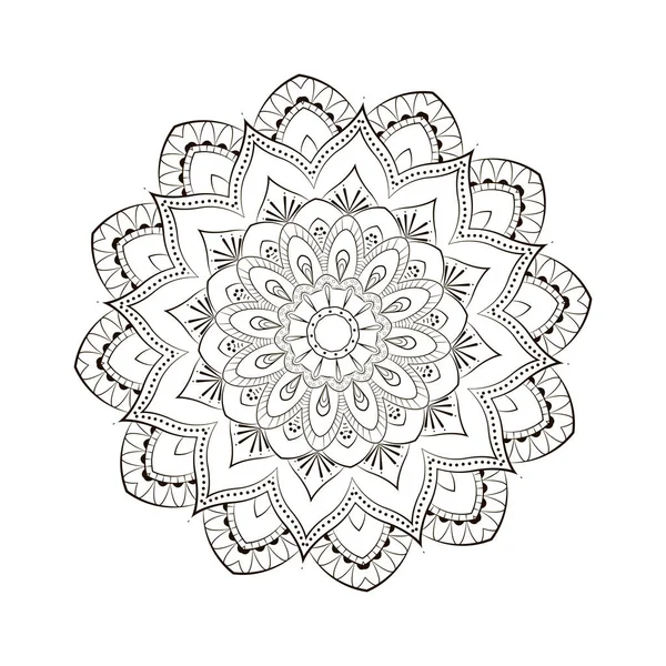 Tasarım Boyama kitabı sayfası için yuvarlak mandala.