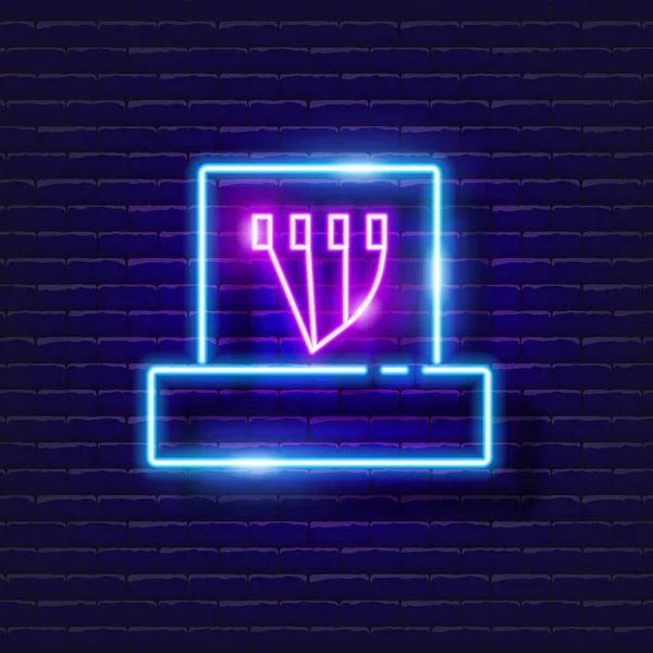 Tefillin Neon Sign Phylactery Vector Illustration Jewish Culture — Image vectorielle