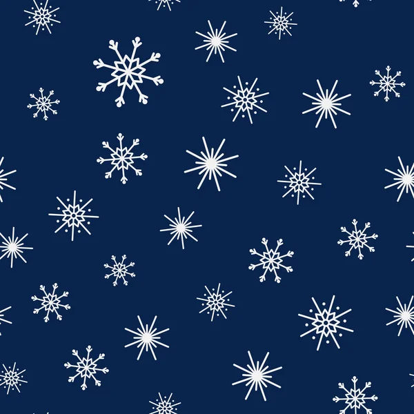 Copo Nieve Patrón Sin Costuras Año Nuevo Vector Ilustración — Archivo Imágenes Vectoriales