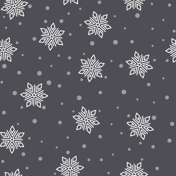 Νιφάδα Χιονιού Χωρίς Ραφή Μοτίβο Νέο Έτος Vector Εικονογράφηση — Διανυσματικό Αρχείο