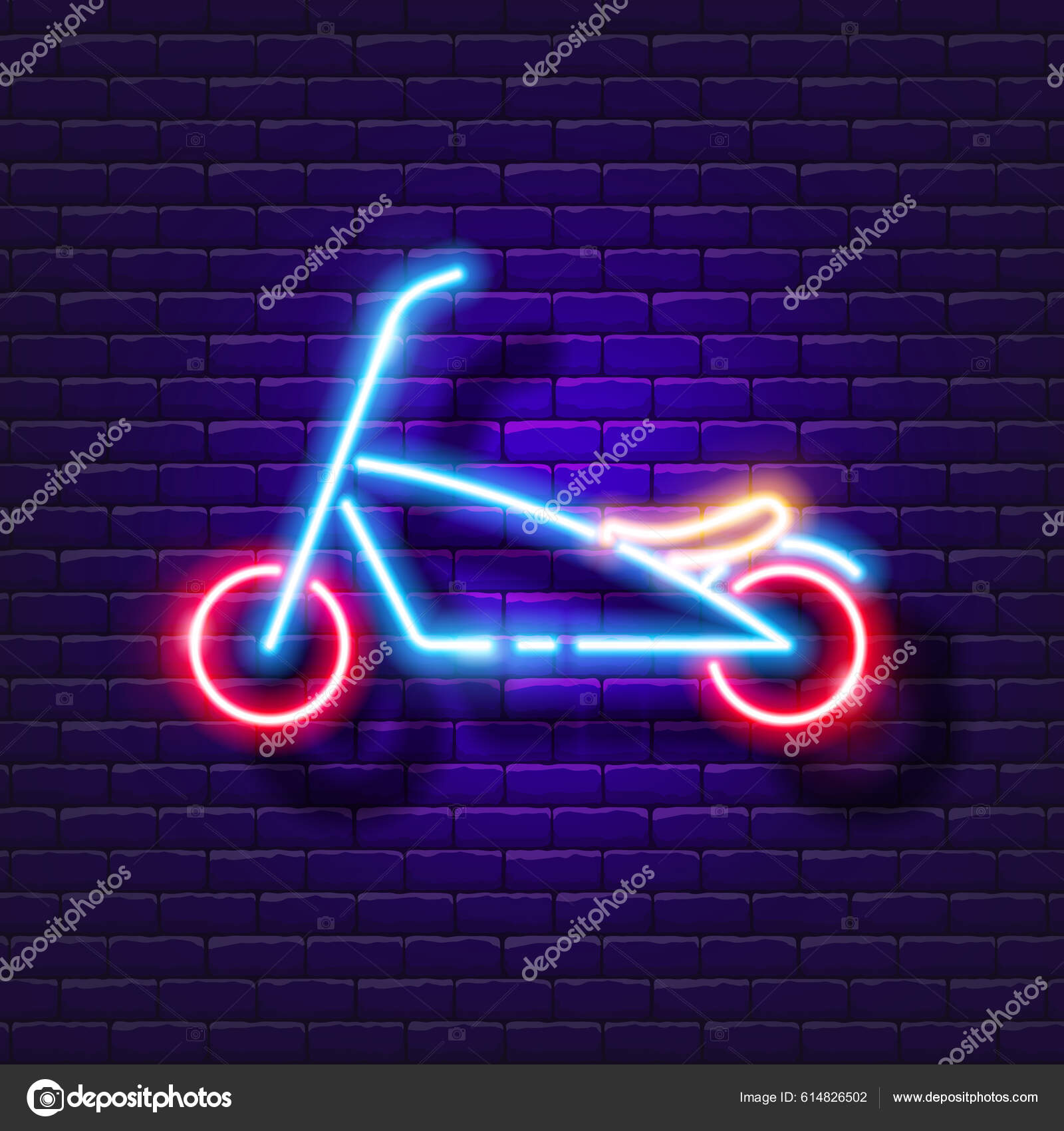 Bicycle Neon Sign Electric Bike Glowing Icon Urban Transport