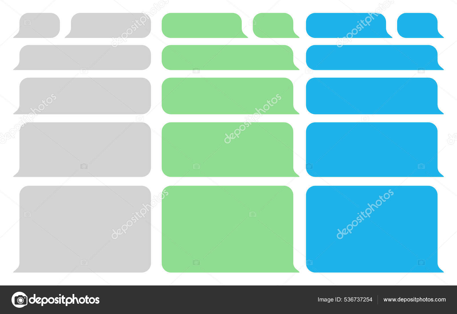 Speech Bubble Message Chat Template Vector Graphic Stock Vector by