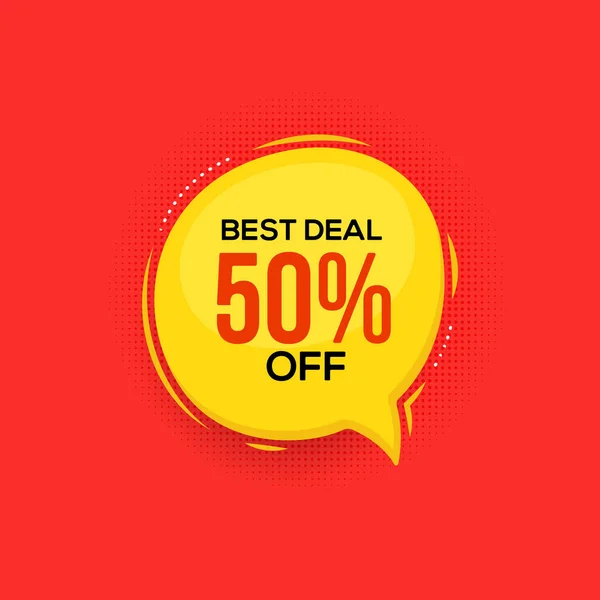 Best Deal Percent Discount Offer Banner — 图库矢量图片