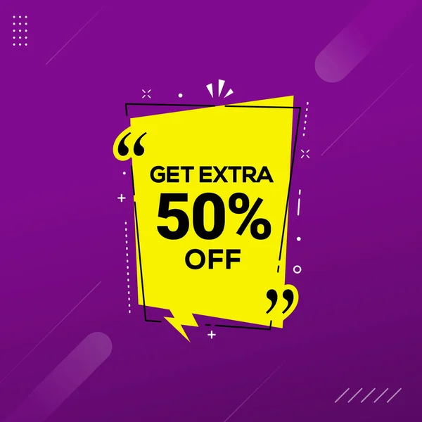 Get Extra Percent Sale Discount Offer Price Banner — 图库矢量图片