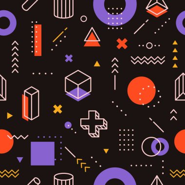 Soyut geometrik şekil pürüzsüz desen vektör çizimi