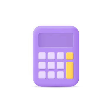 Hesaplayıcı aygıtı 3d vektör nesne tasarım ögesi