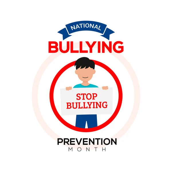National Bullying Prevention Month Οκτωβρίου Διανυσματική Απεικόνιση — Διανυσματικό Αρχείο