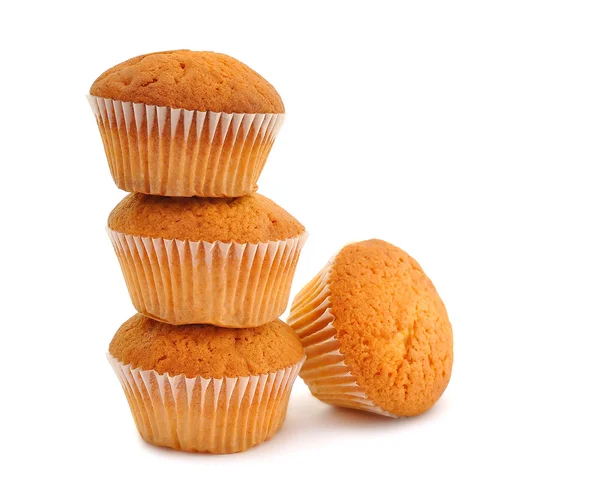 Muffins em um fundo branco — Fotografia de Stock