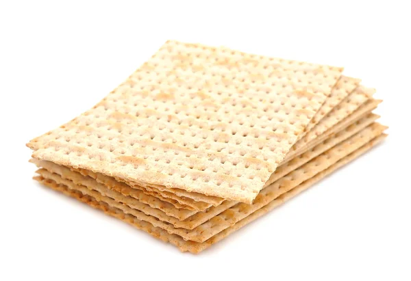 Matza sobre fundo branco — Fotografia de Stock