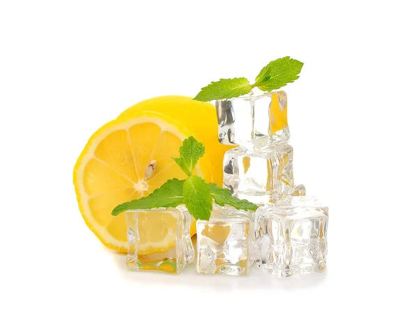 Is, citron og mynte - Stock-foto