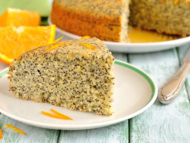 haşhaş tohumu ile portakal pasta