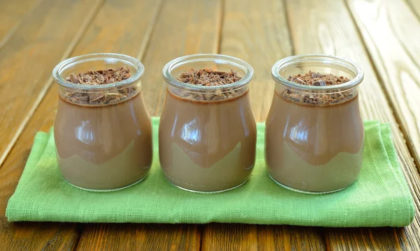 Chocolate Panna Cotta — Stock Photo, Image