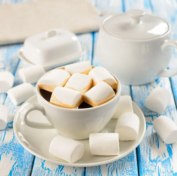 Café com marshmallows — Fotografia de Stock