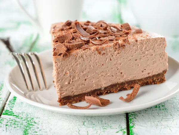 Kall choklad cheesecake — Stockfoto