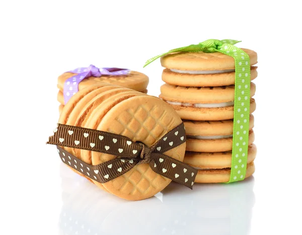 Biscotti decorati con nastri — Foto Stock