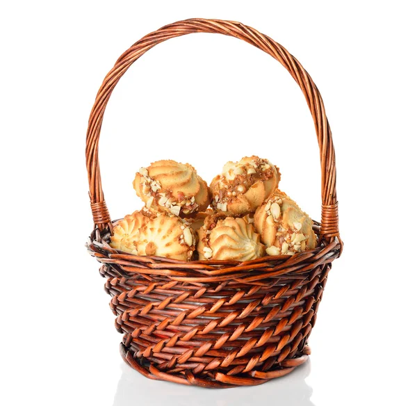 Sepetteki kurabiyeler — Stok fotoğraf