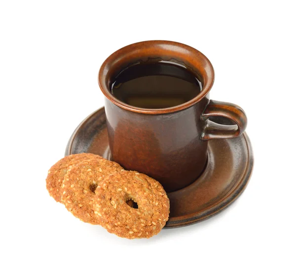 Galletas y taza de café —  Fotos de Stock