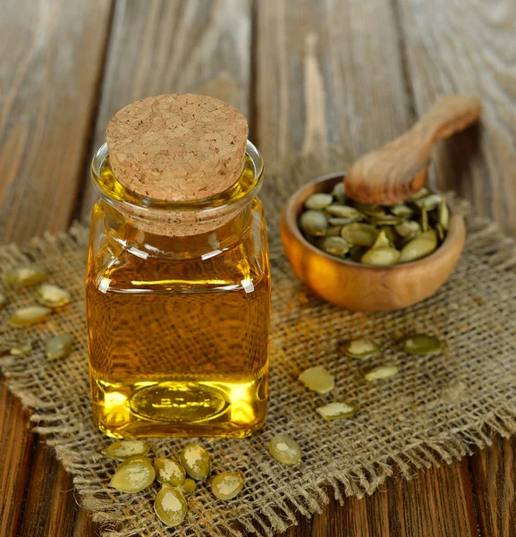 Aceite de semilla de calabaza — Foto de Stock