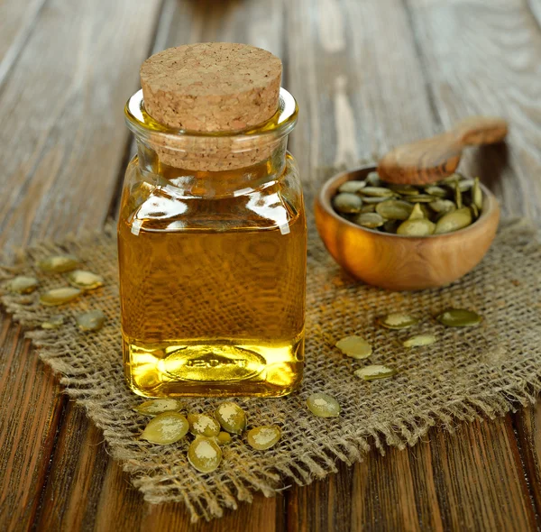 Олія насіння гарбуза — стокове фото