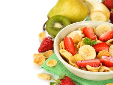 meyve ile Mısır gevreği