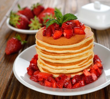 çilek ile Pancakes