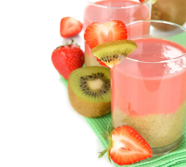 Smoothie of strawberries and kiwi — Stock Photo, Image