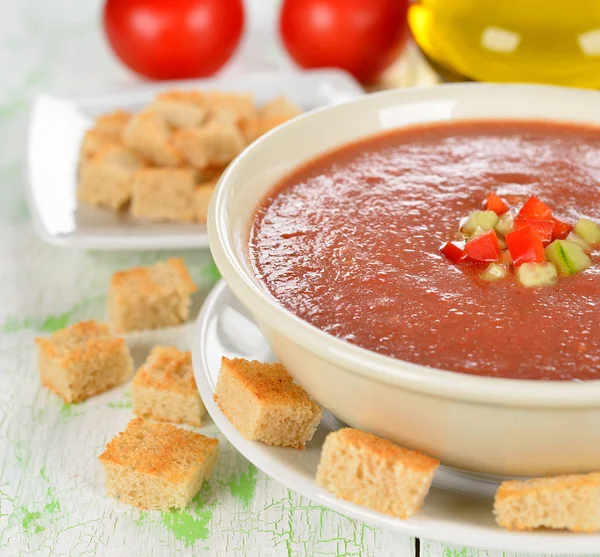 Gazpacho soppa — Stockfoto