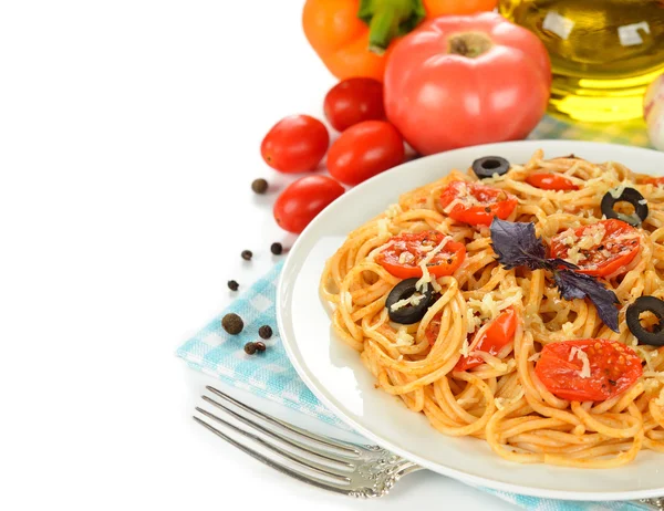 Spaghetti mit Tomatensauce — Stockfoto