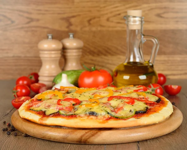 Pizza vegetal — Fotografia de Stock