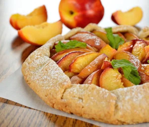 Tart cu nectarine — Fotografie, imagine de stoc