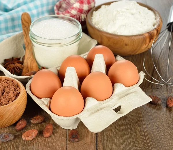 Ingrediënten voor het bakken — Stockfoto