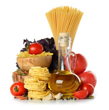 Makarna ve zeytinyağı.