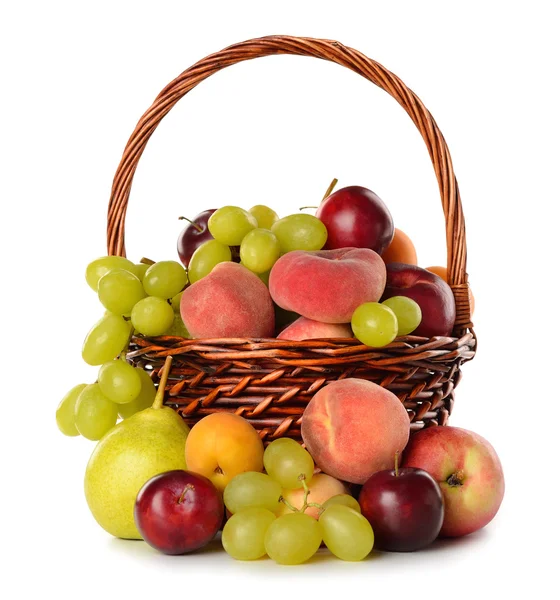 Various fruit in a basket — Stock Photo, Image